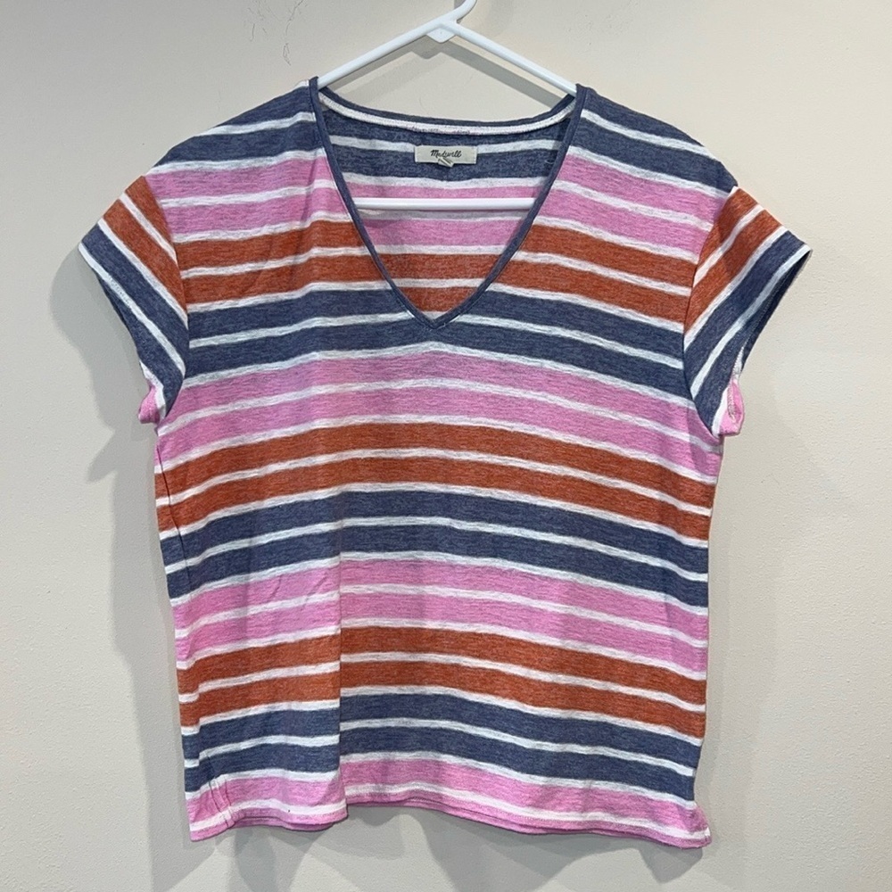 🔥Madewell Women’s Striped Shirt - Multicolor Size S EC🔥